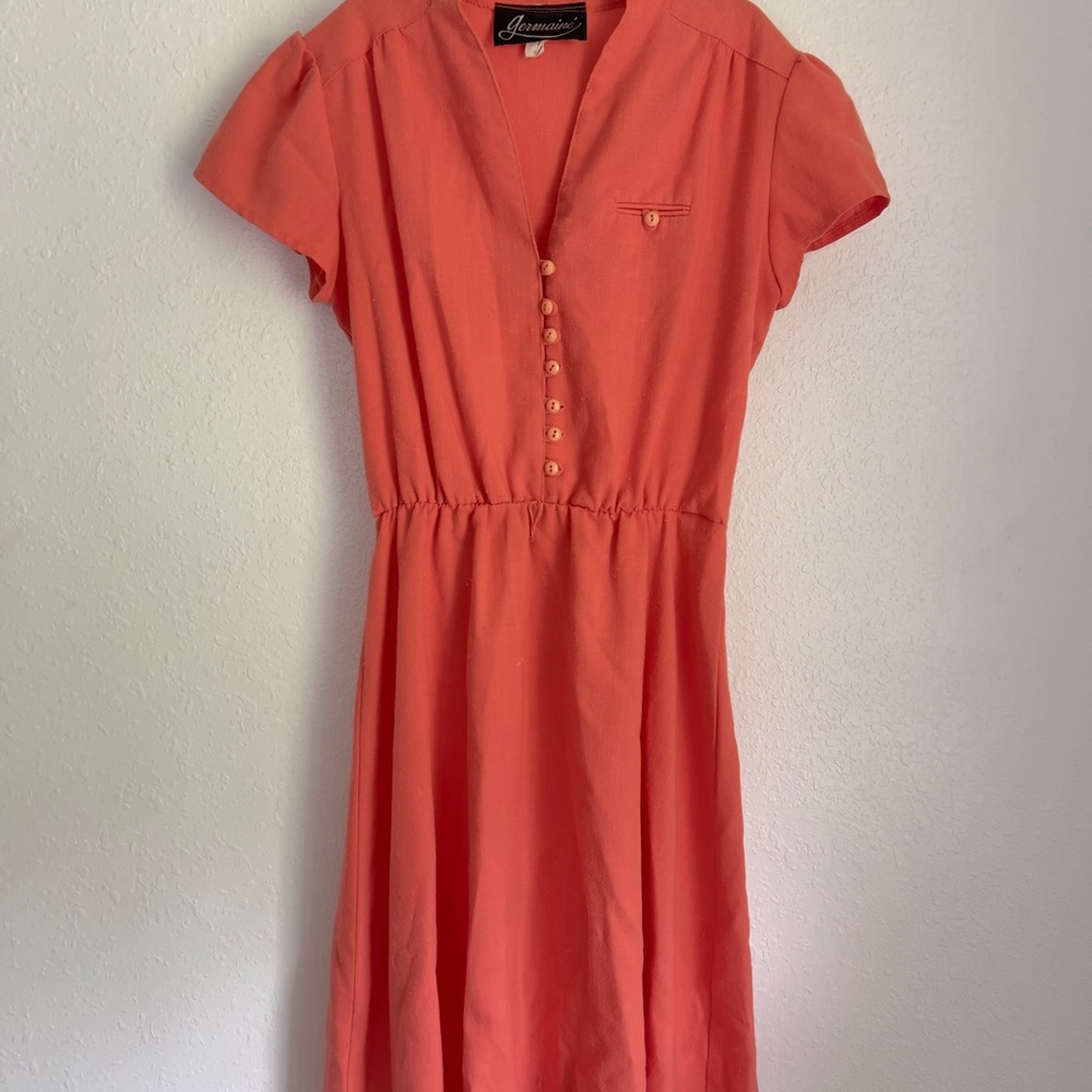 Vintage Salmon Pink Dress